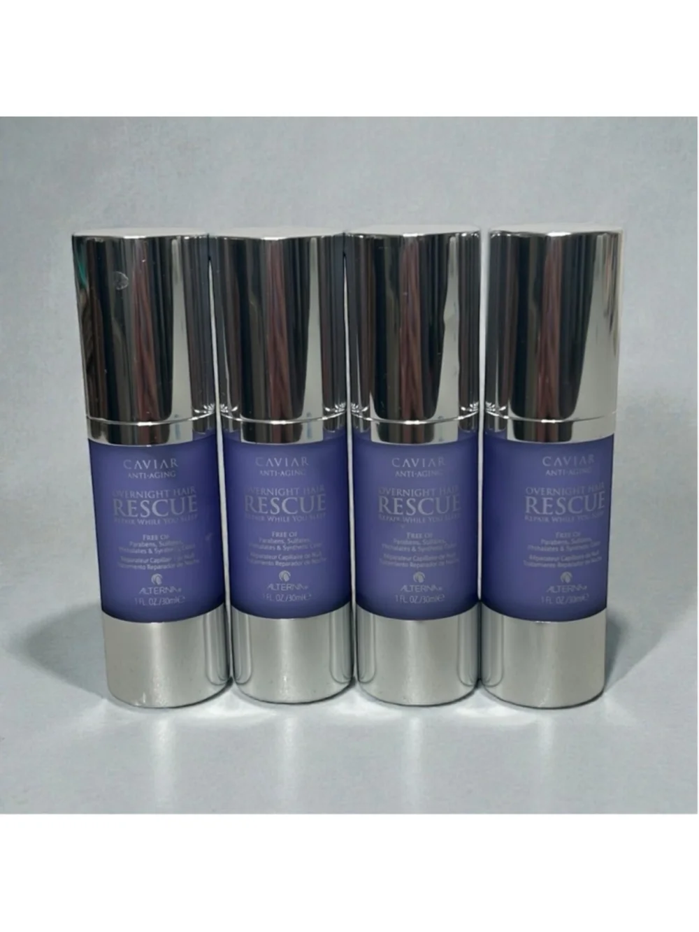 (4) Alterna Caviar Anti-Aging Overnight Leave In Treatment Hair Rescue Bundle